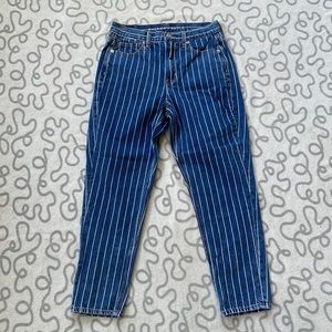 American Eagle Striped Mom Jeans